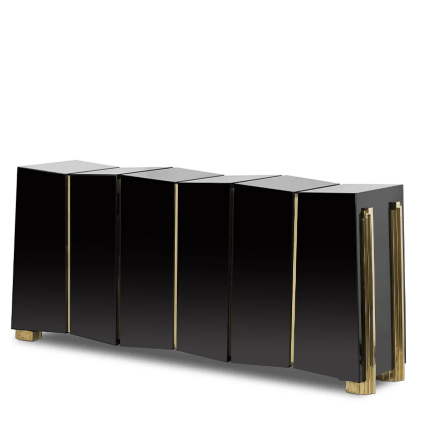 zig-zag black and gold cabinet