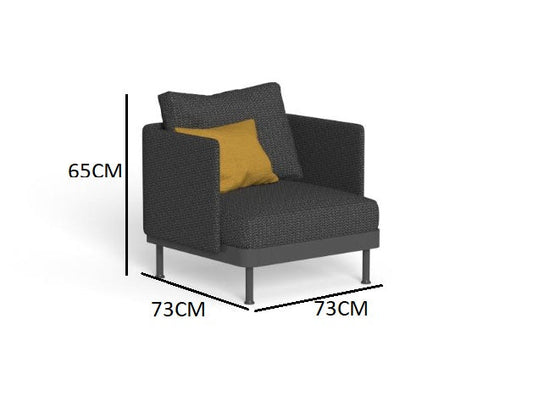 Slam Outdoor Chairs in Metallic Grey