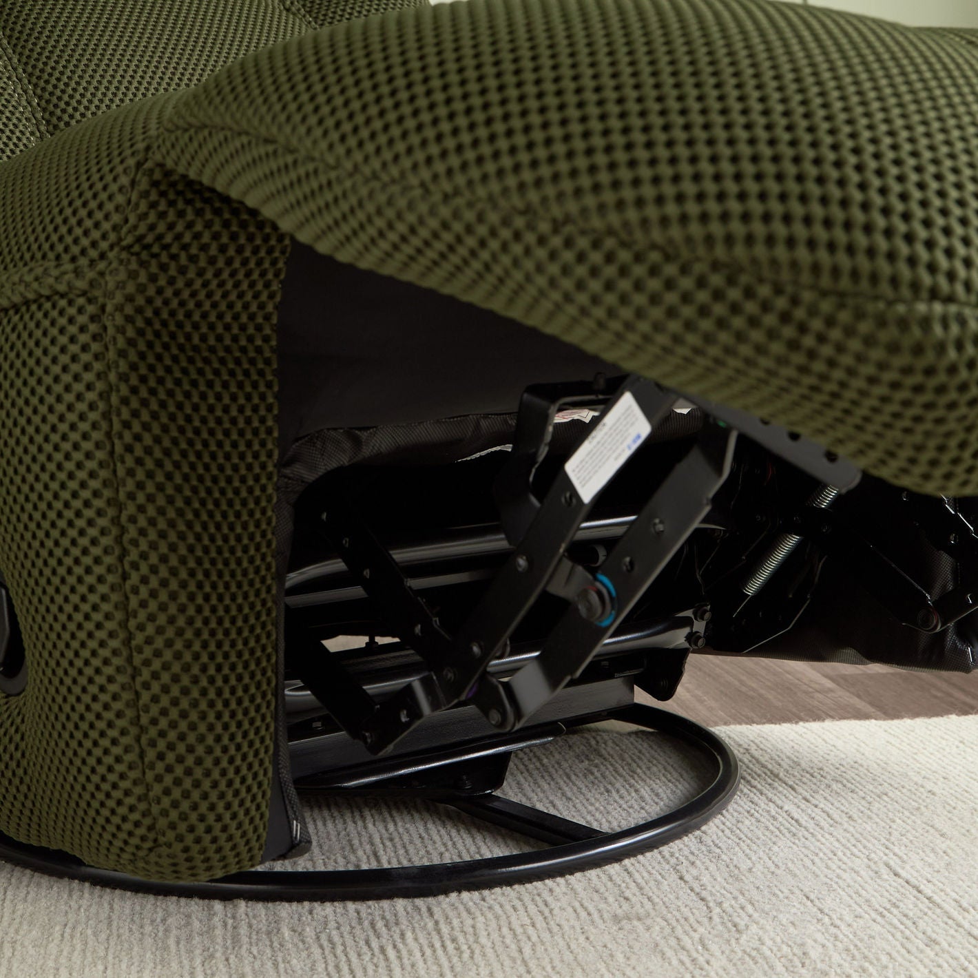 Fabric rocking recliner chair