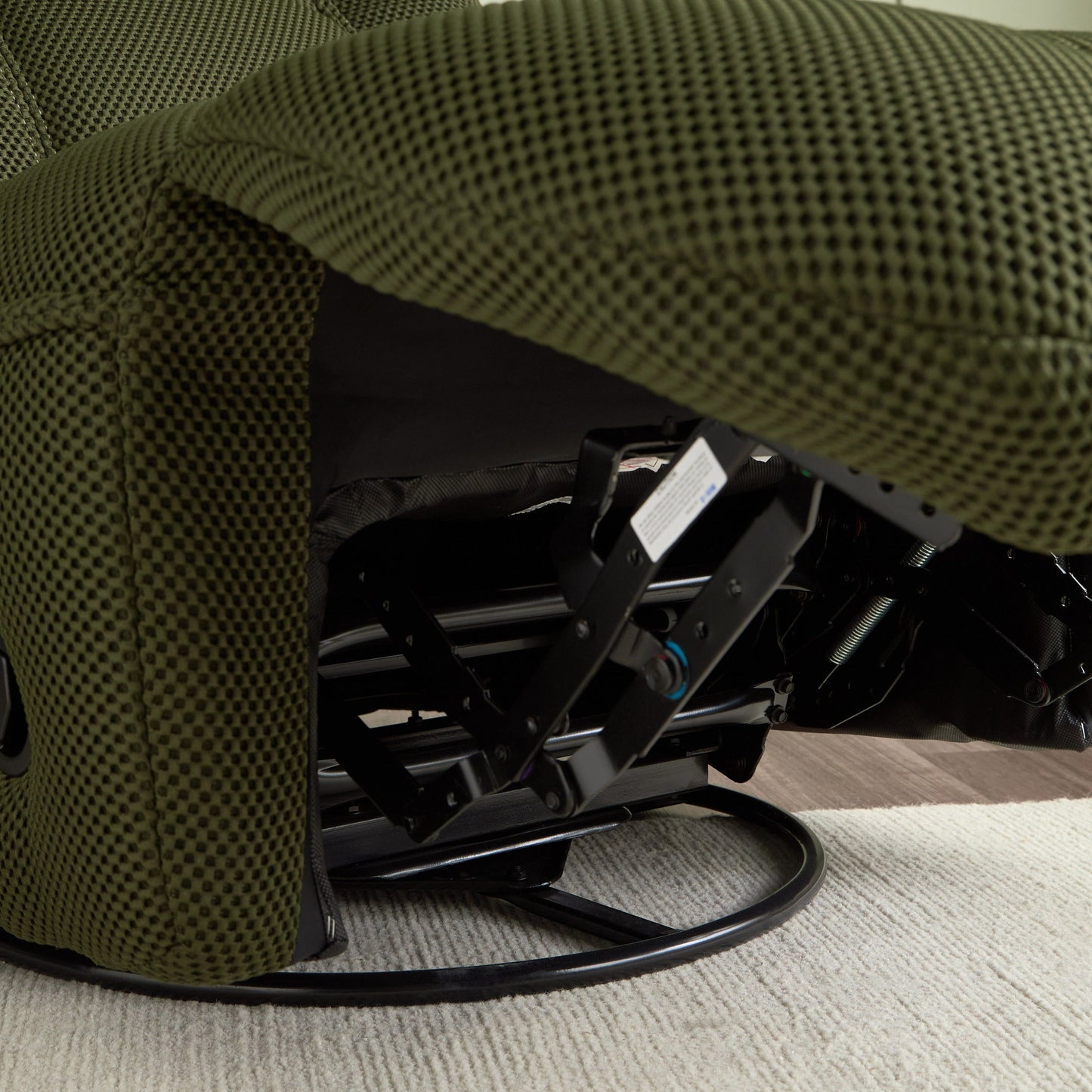 Fabric rocking recliner chair