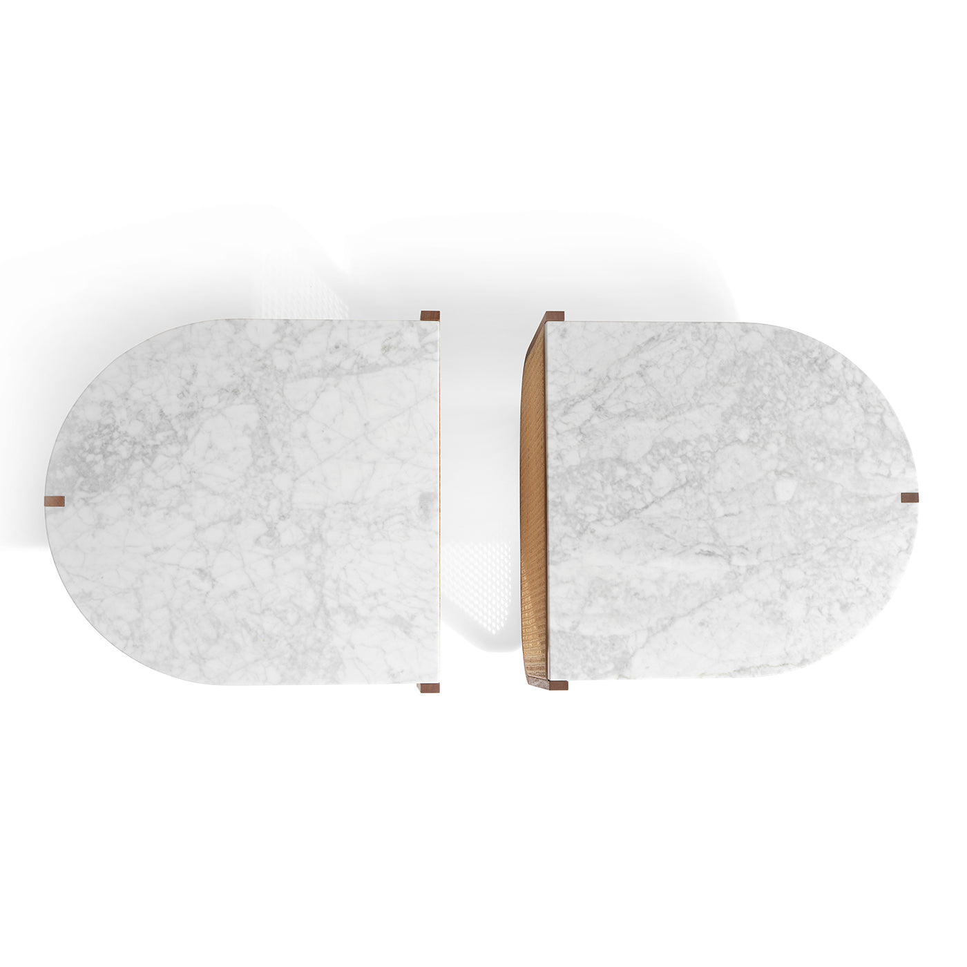 Double table with a distinctive design