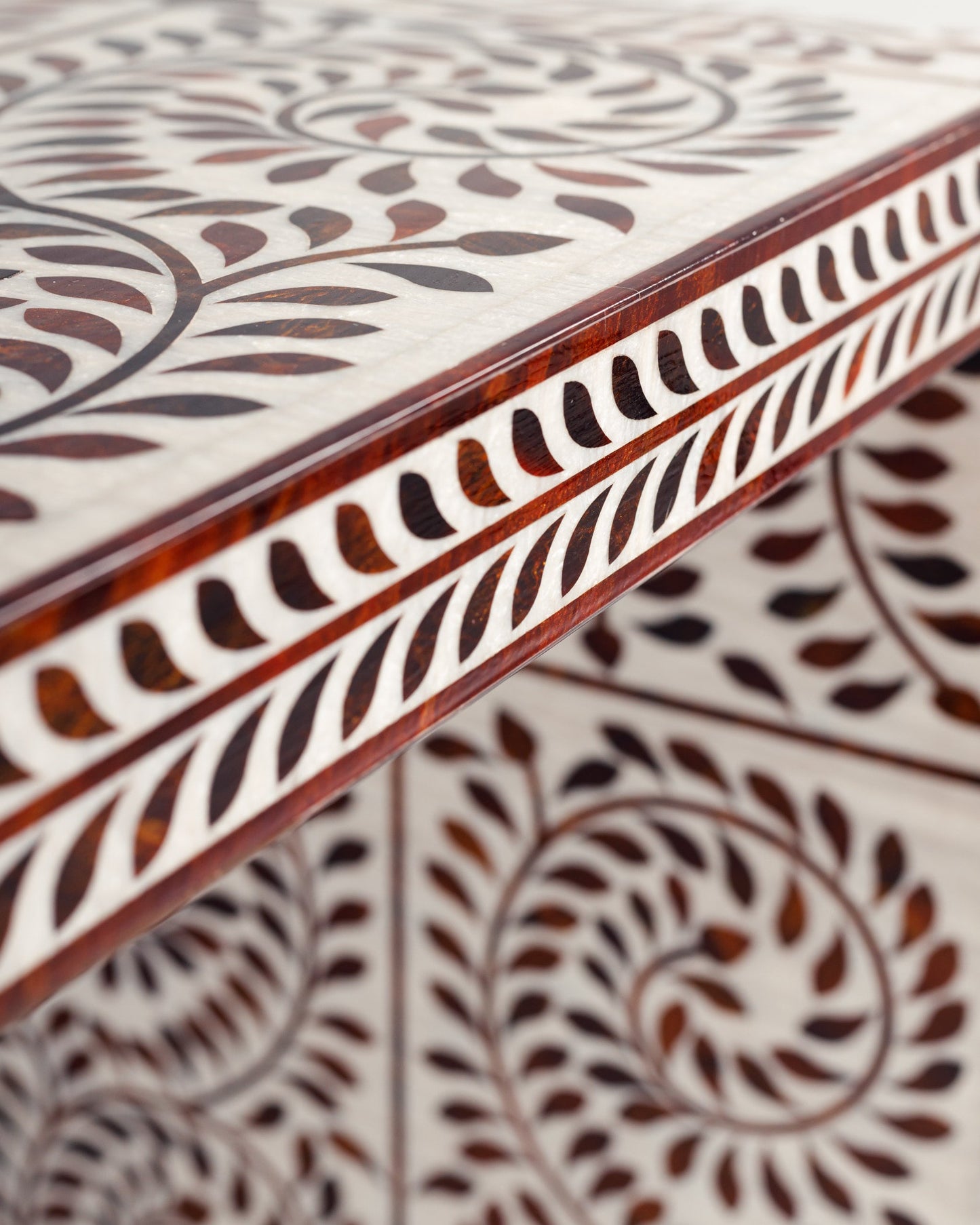 Floral Bone Inlay Console