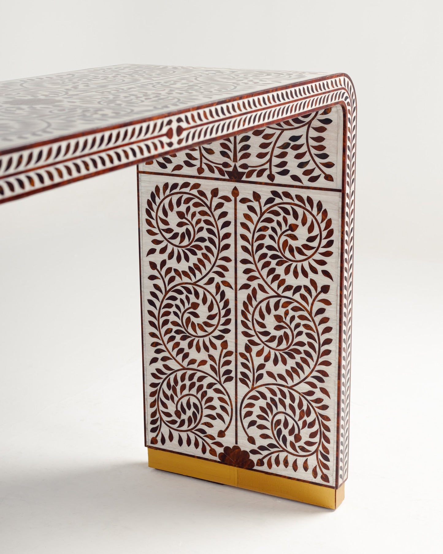 Floral Bone Inlay Console