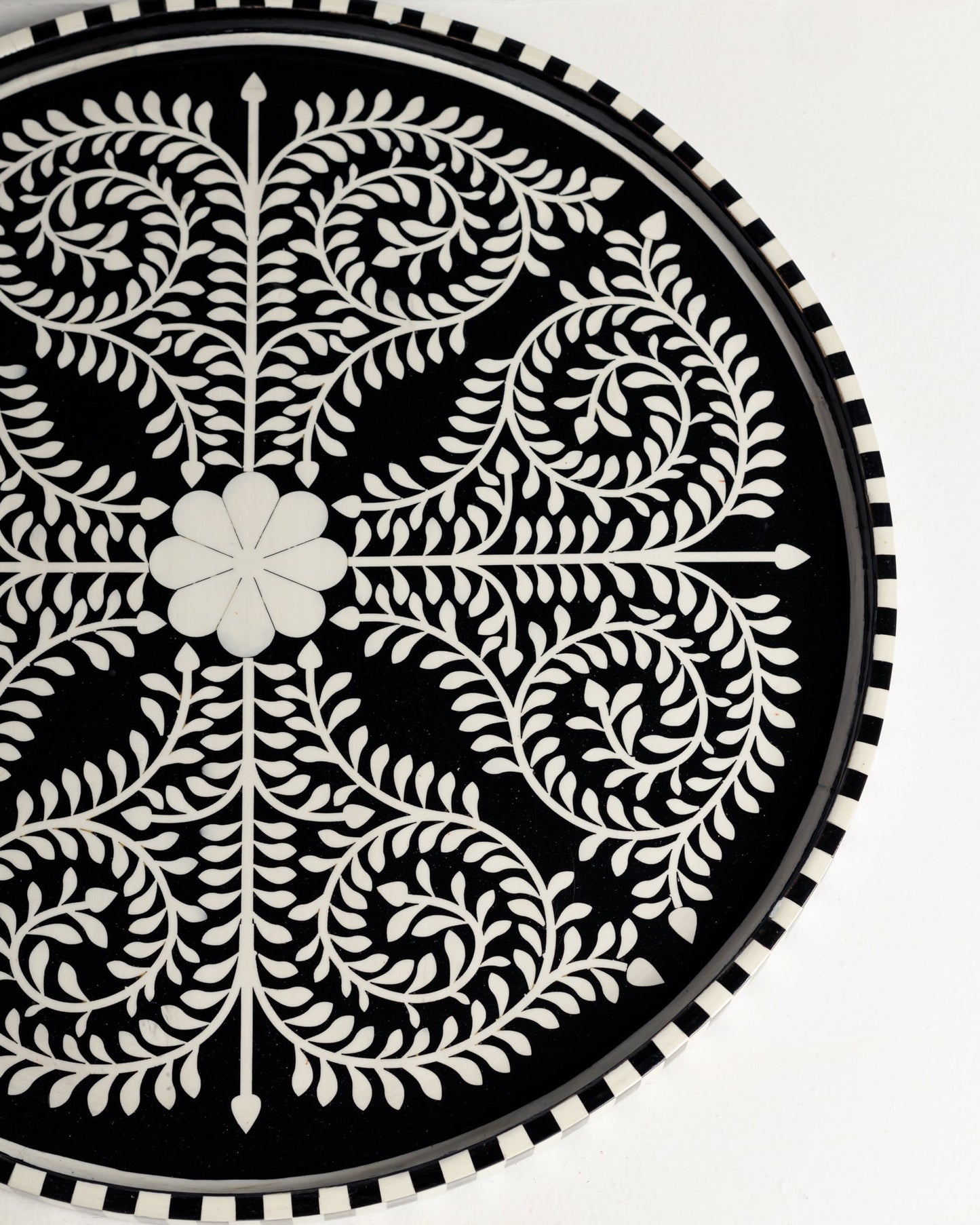 Handmade Inlay Black Tray