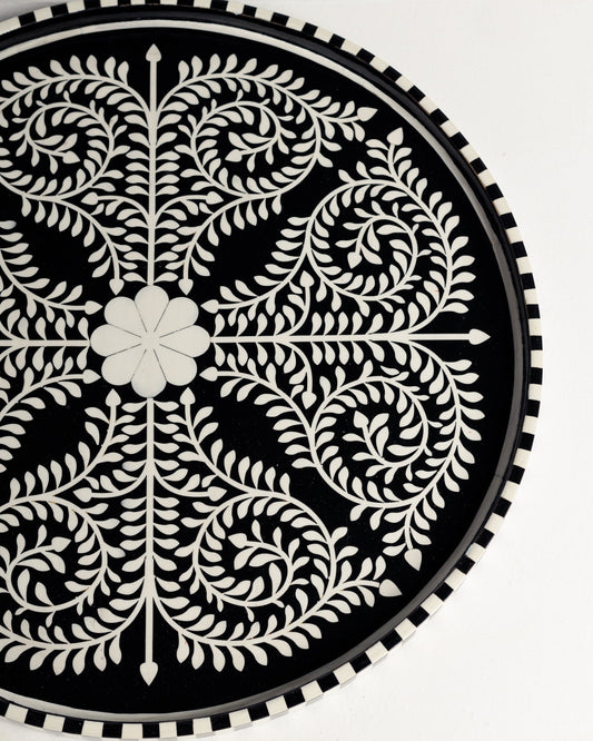 Handmade Inlay Black Tray