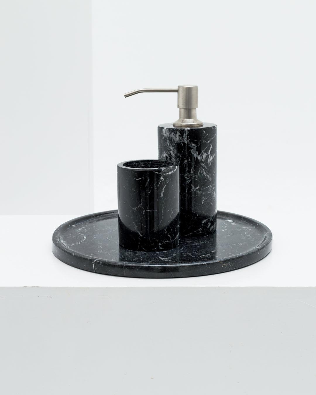 Black Marble Round Platter