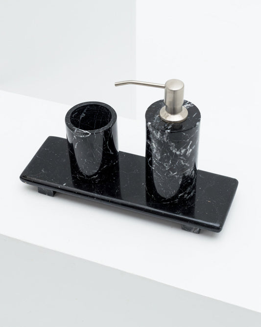 Black Marble Bathroom Set