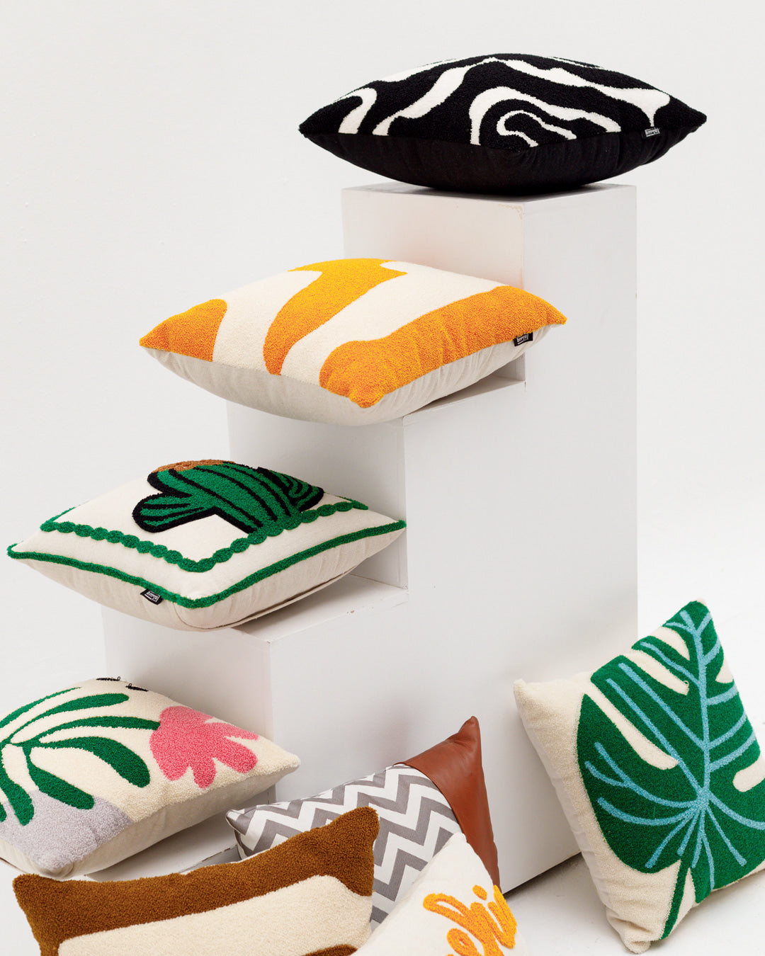 Zebra Tufted Cushion