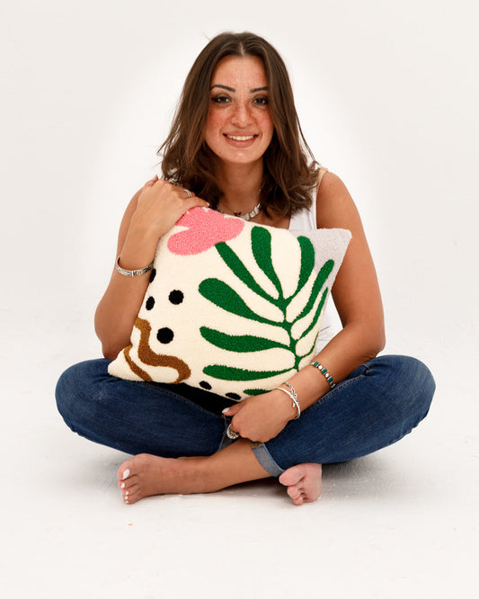 Flower Tufted Cushion