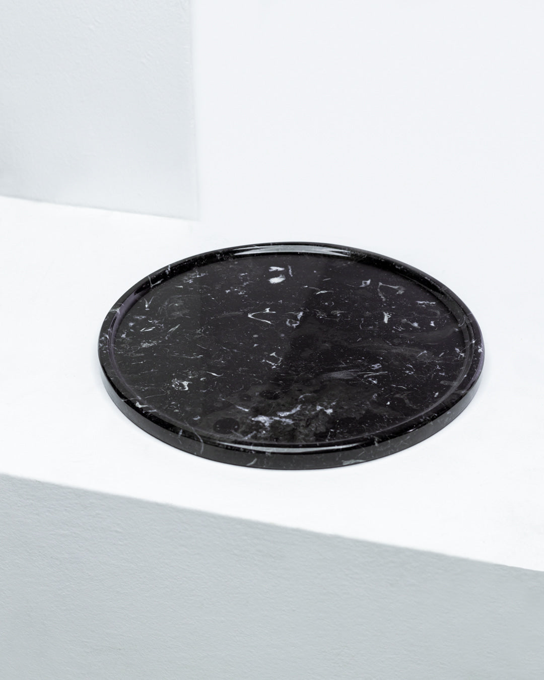 Black Marble Round Platter