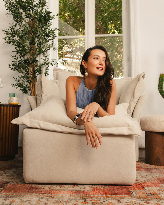 Pouf for love seat