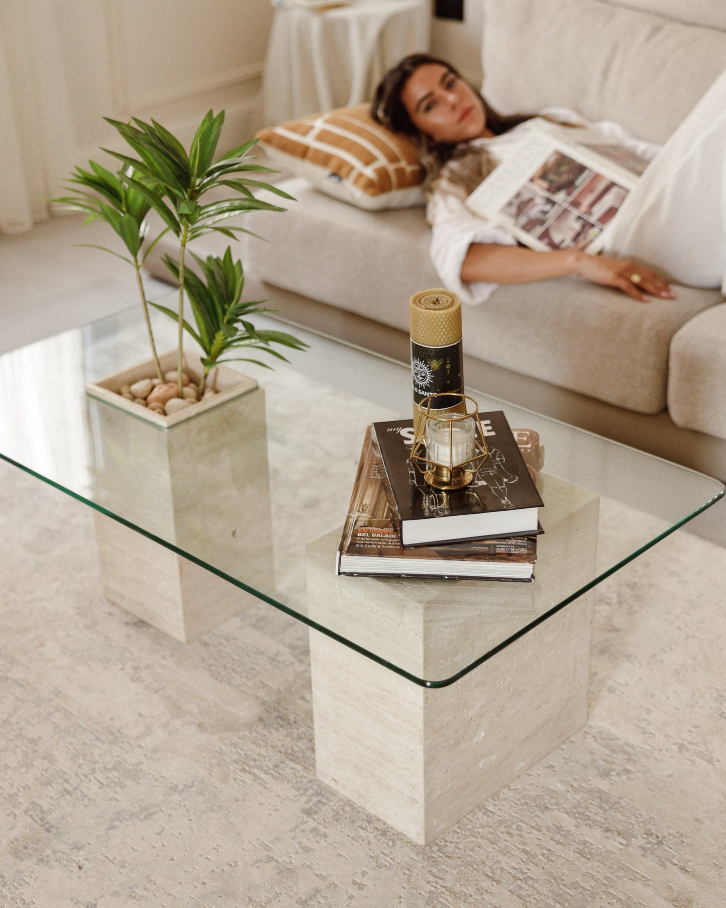 URTHY TRAVERTINE TABLE