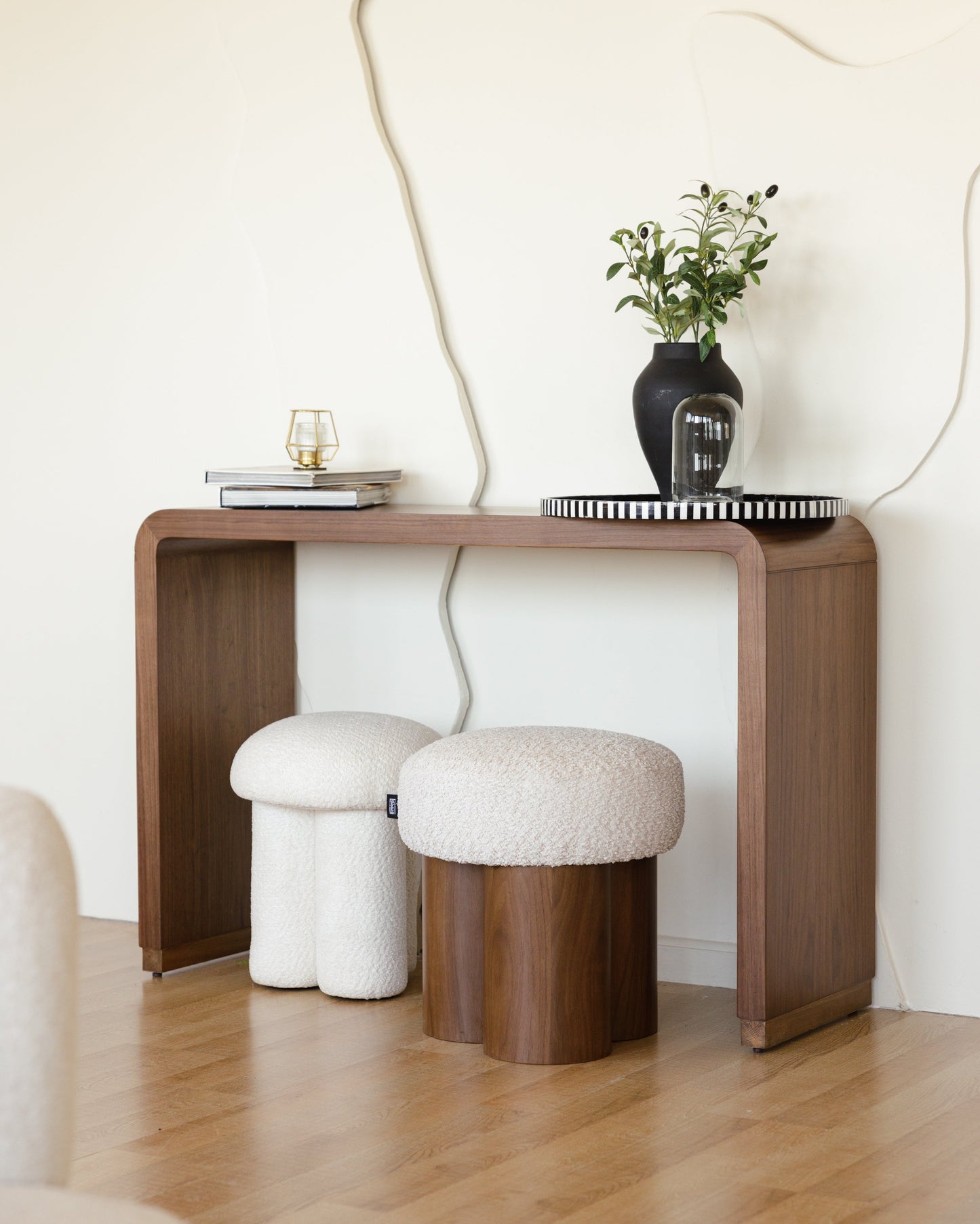 Walnut Console Entryway Table