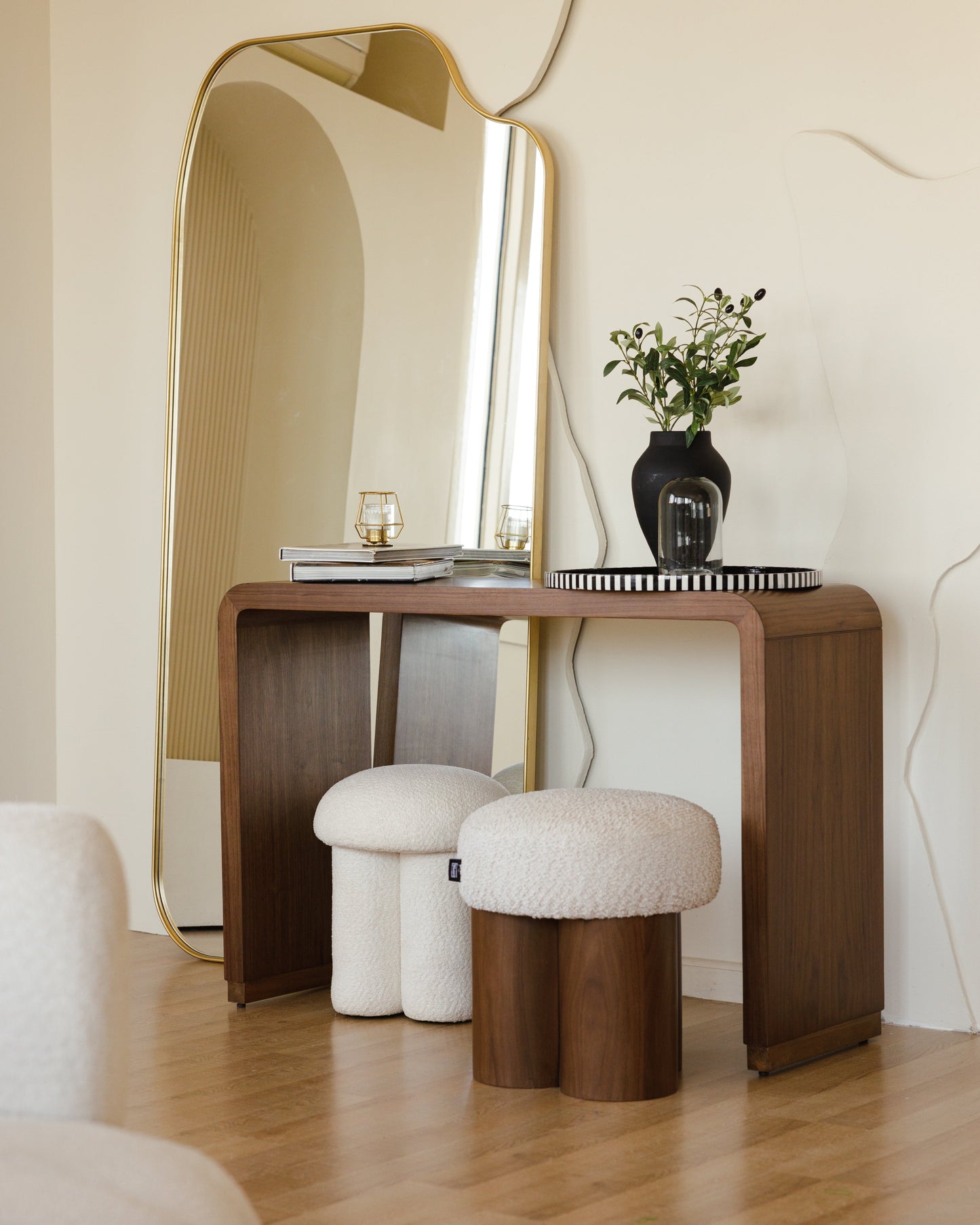 Walnut Console Entryway Table