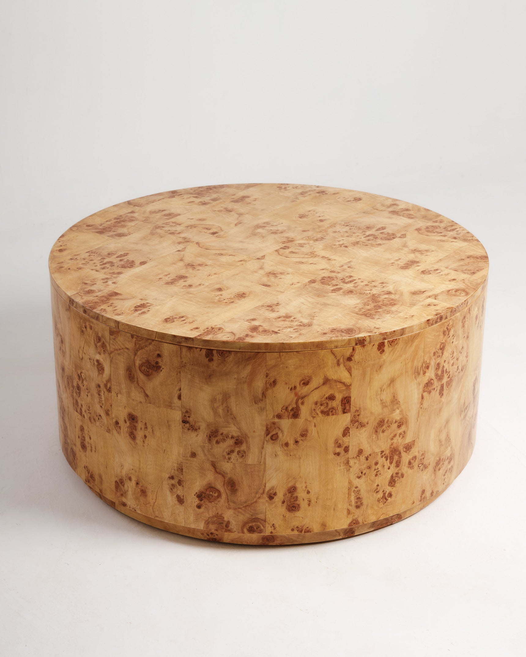 Burlwood Round Coffee Table