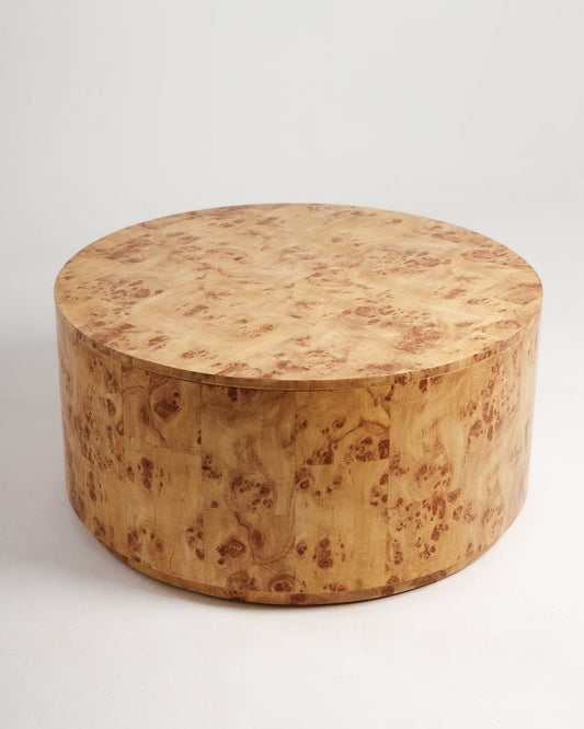 Burlwood Round Coffee Table