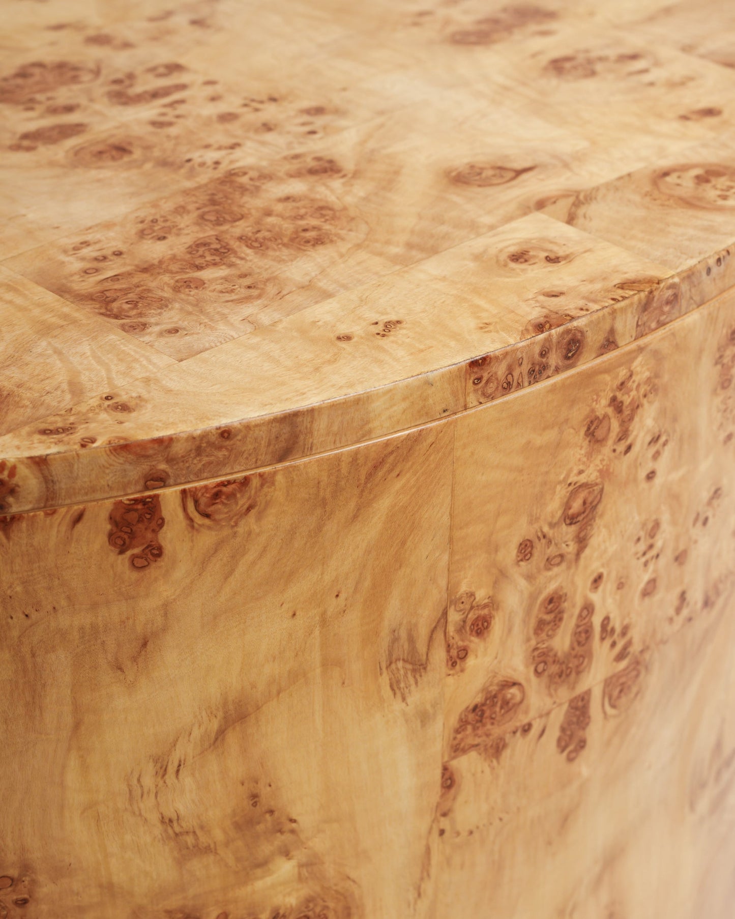 Burlwood Round Coffee Table