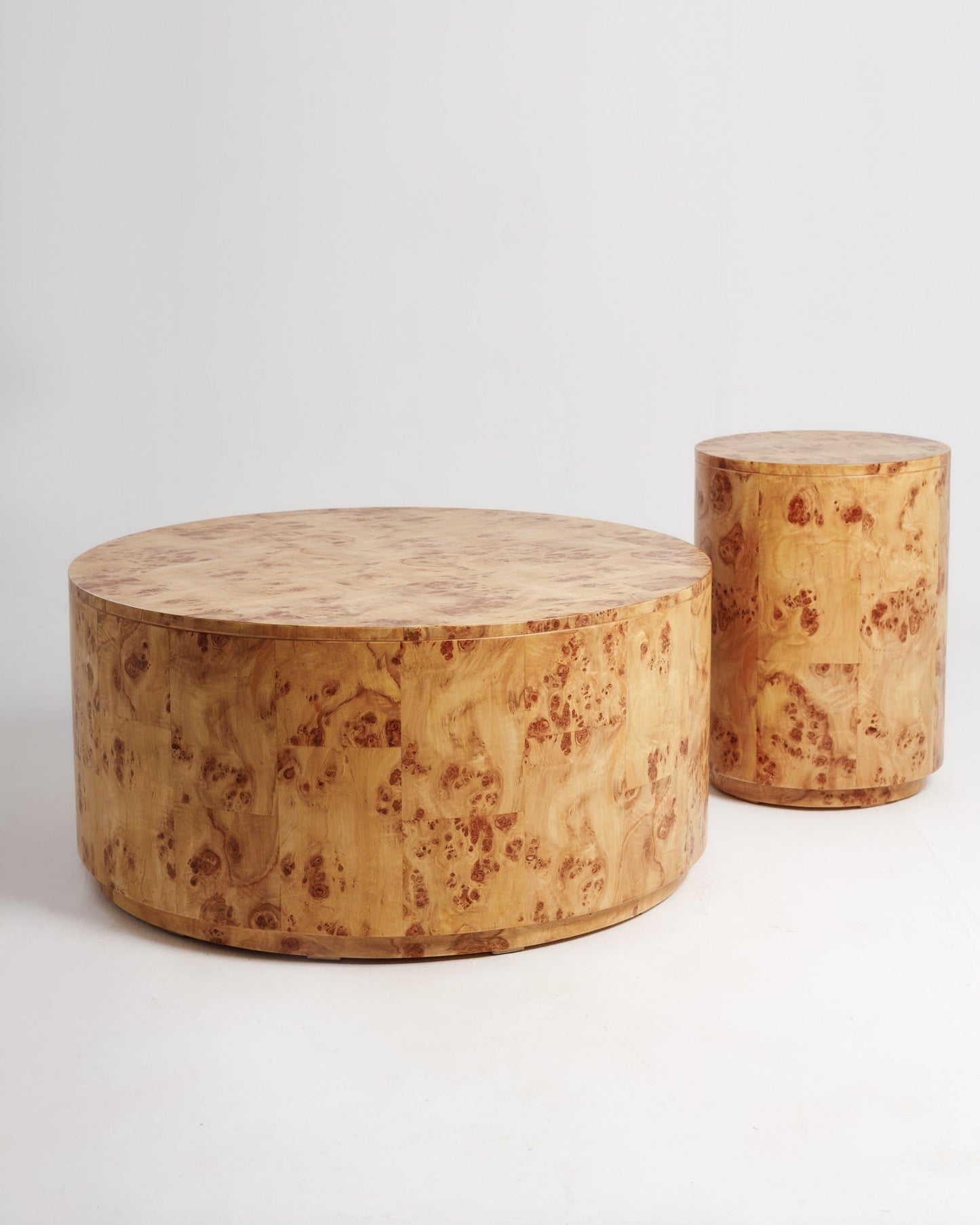 Burlwood Round Side Table