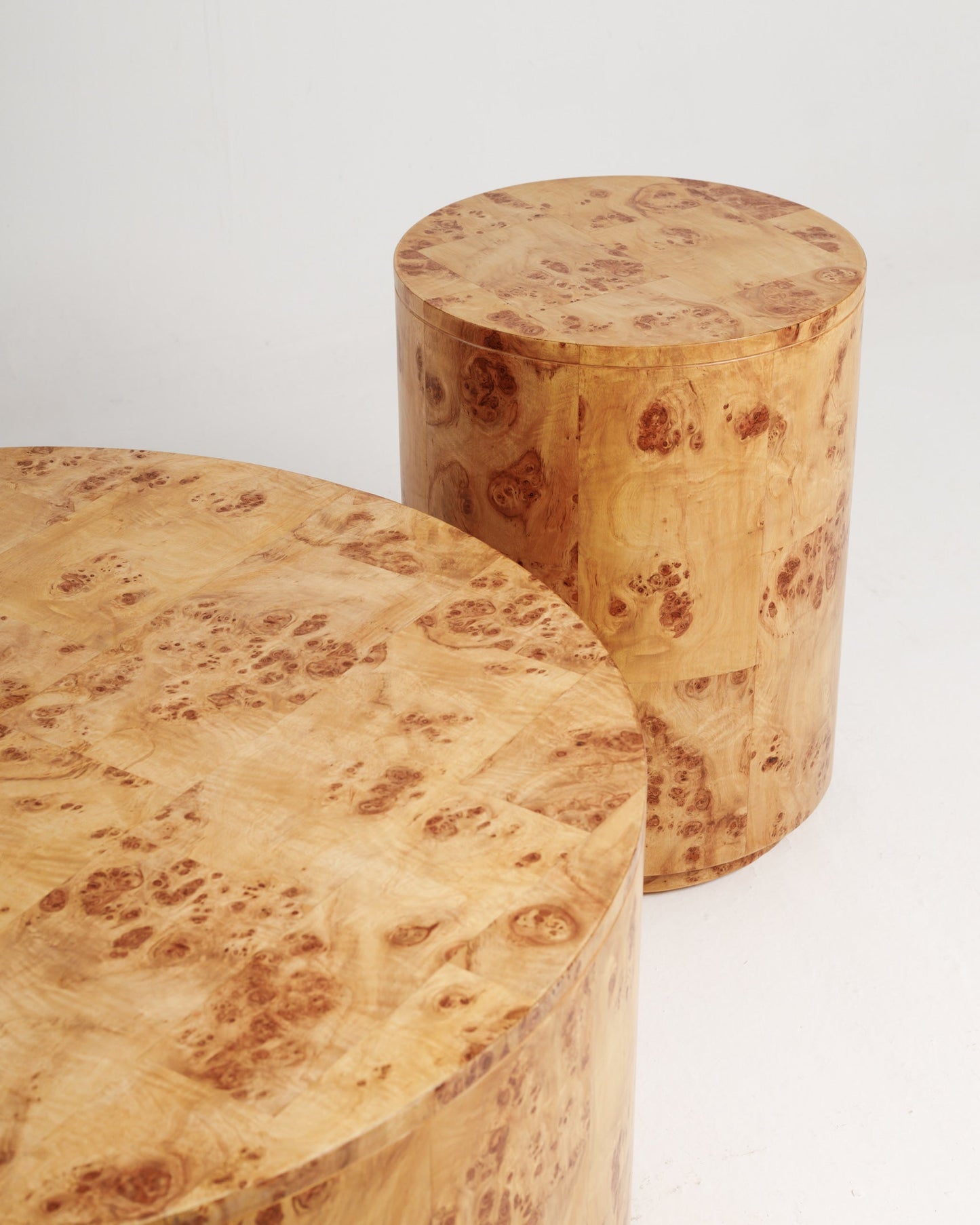 Burlwood Round Side Table