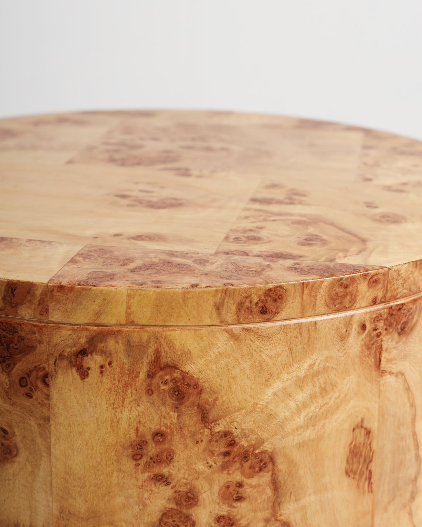 Burlwood Round Side Table