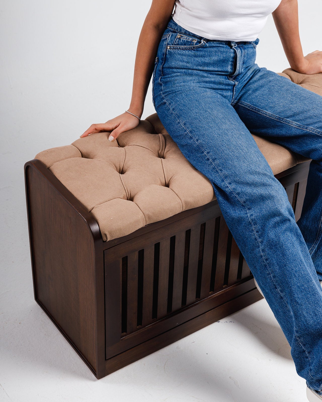 Secret Shoe Storage Bench