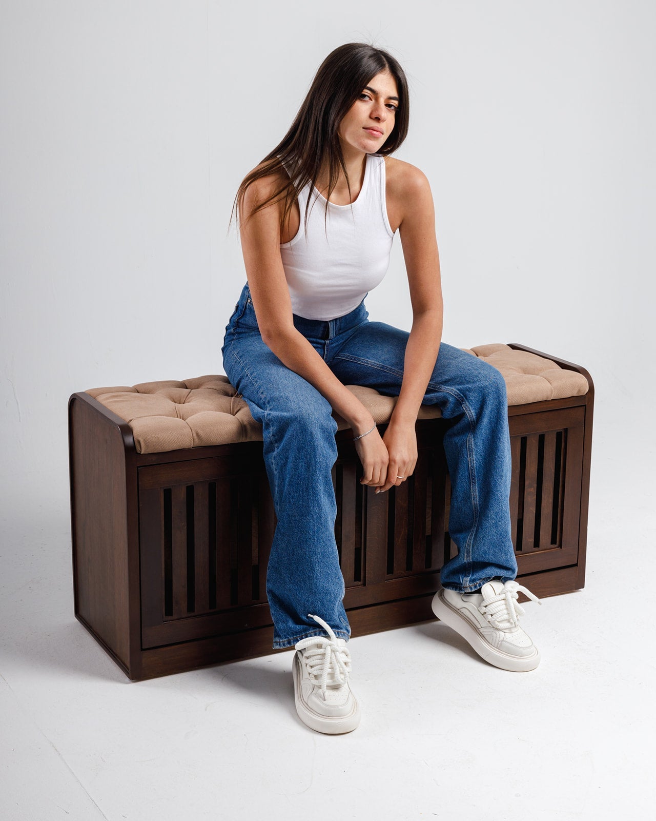Secret Shoe Storage Bench
