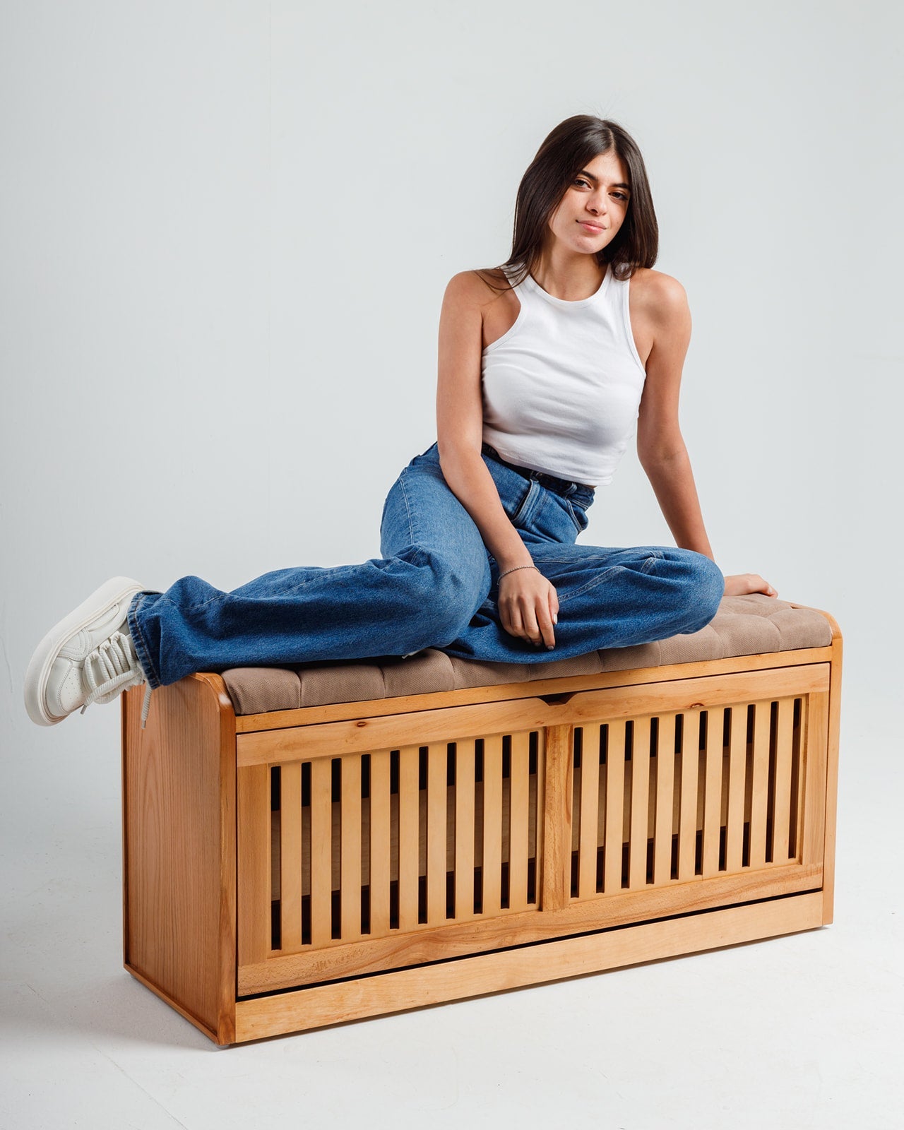 Secret Shoe Storage Bench