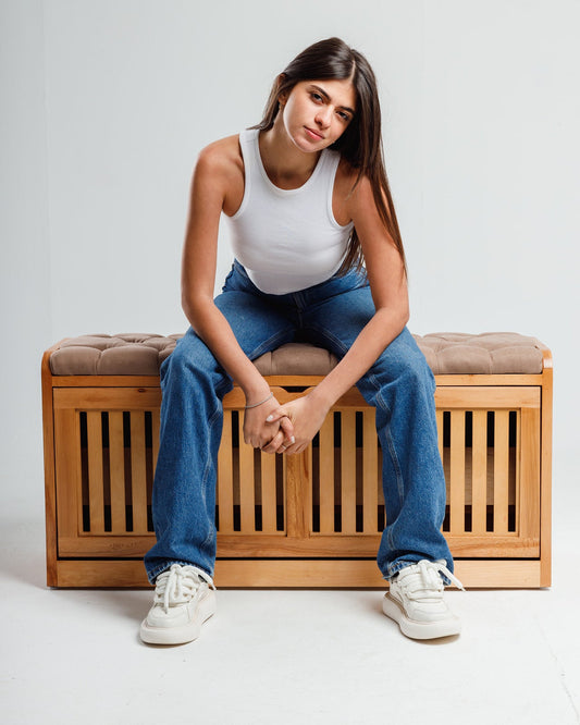 Secret Shoe Storage Bench