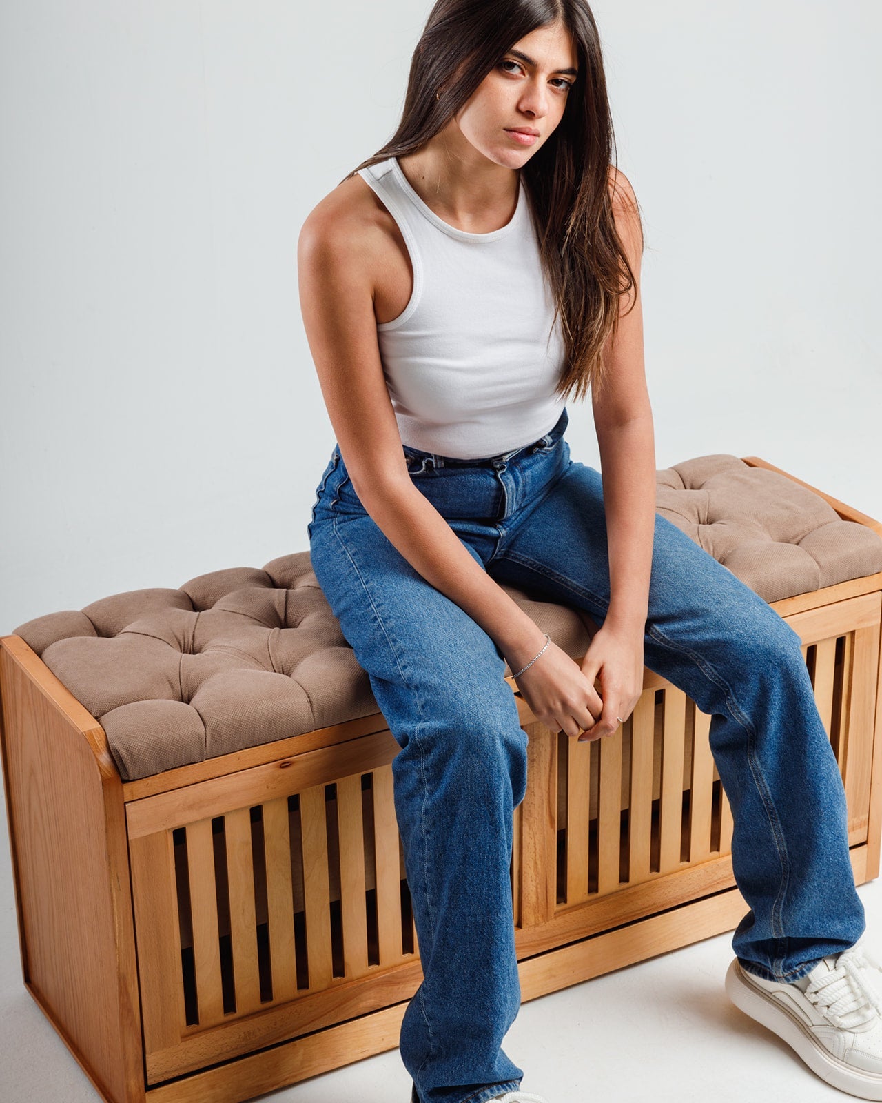 Secret Shoe Storage Bench