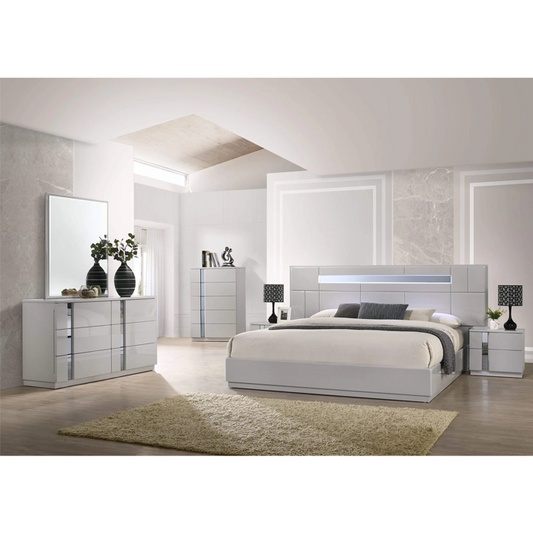 Palermo Modern Bed in Grey