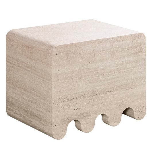 Contemporary Travertine Table Ossicle