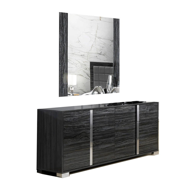 Alice Bed in Gloss Grey
