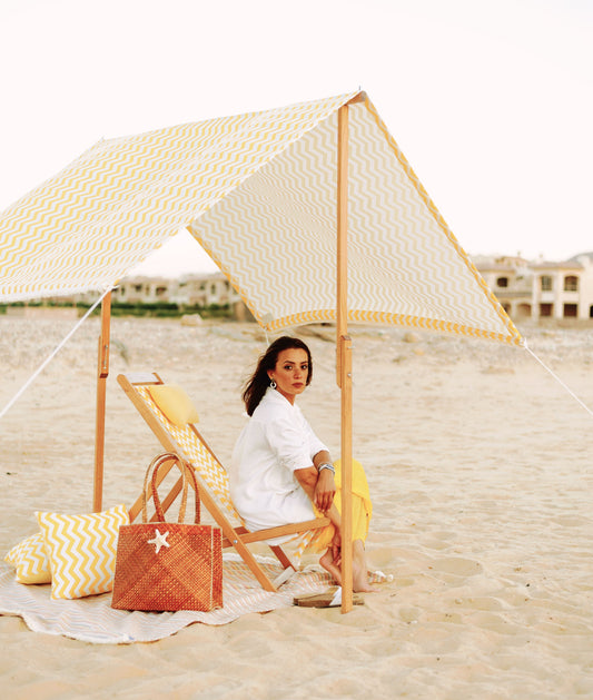 Vintage Yellow Beach Tent