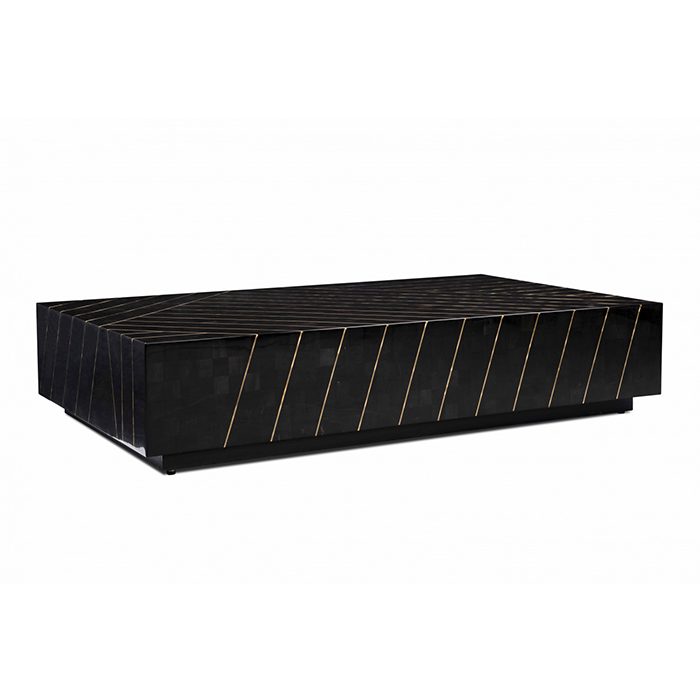 Luxurious Brass Inlay Table