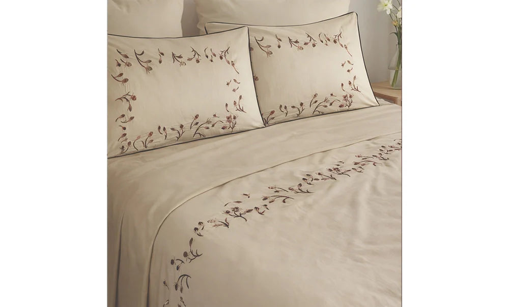 Rosa double embroidered sheet, 4 pieces