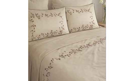 Rosa double embroidered sheet, 4 pieces