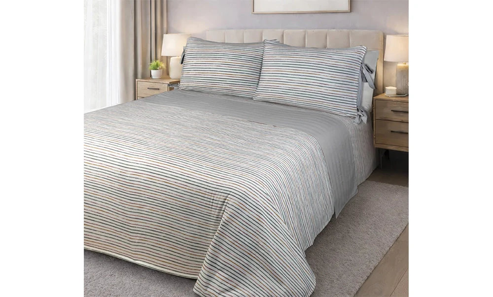 Double striped printed sheet, 4 pieces