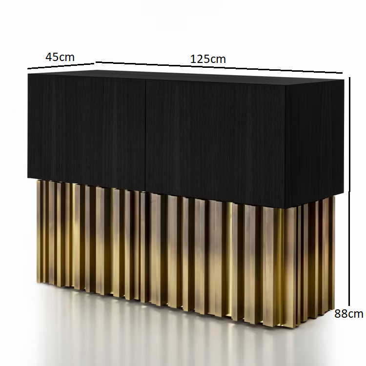 Mirage vintage with handmade sculpture black sideboard