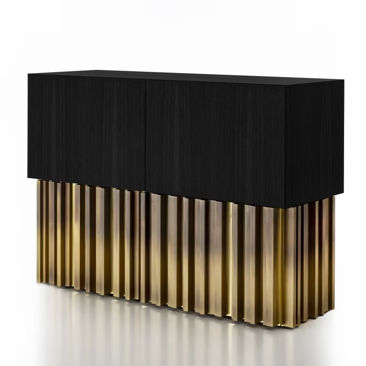 Mirage vintage with handmade sculpture black sideboard