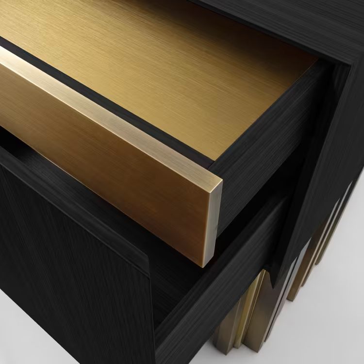 Mirage vintage with handmade sculpture black sideboard