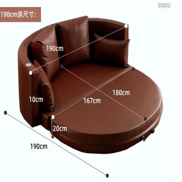 Resplendent Design Enduring Leather Sofa Bed