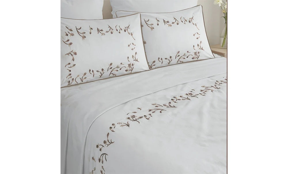 Rosa double embroidered sheet, 4 pieces