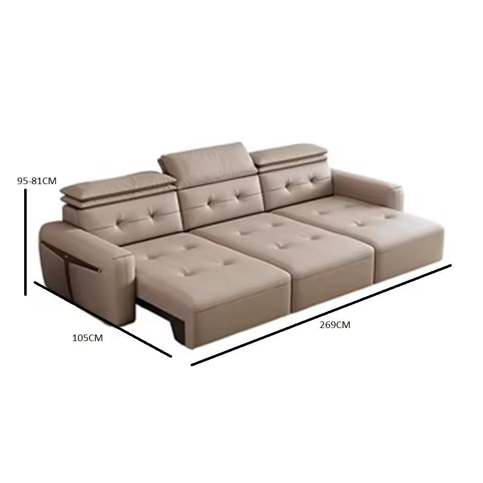 Versatile Multi-Angle Electric Leather Sectional Sofa Bed