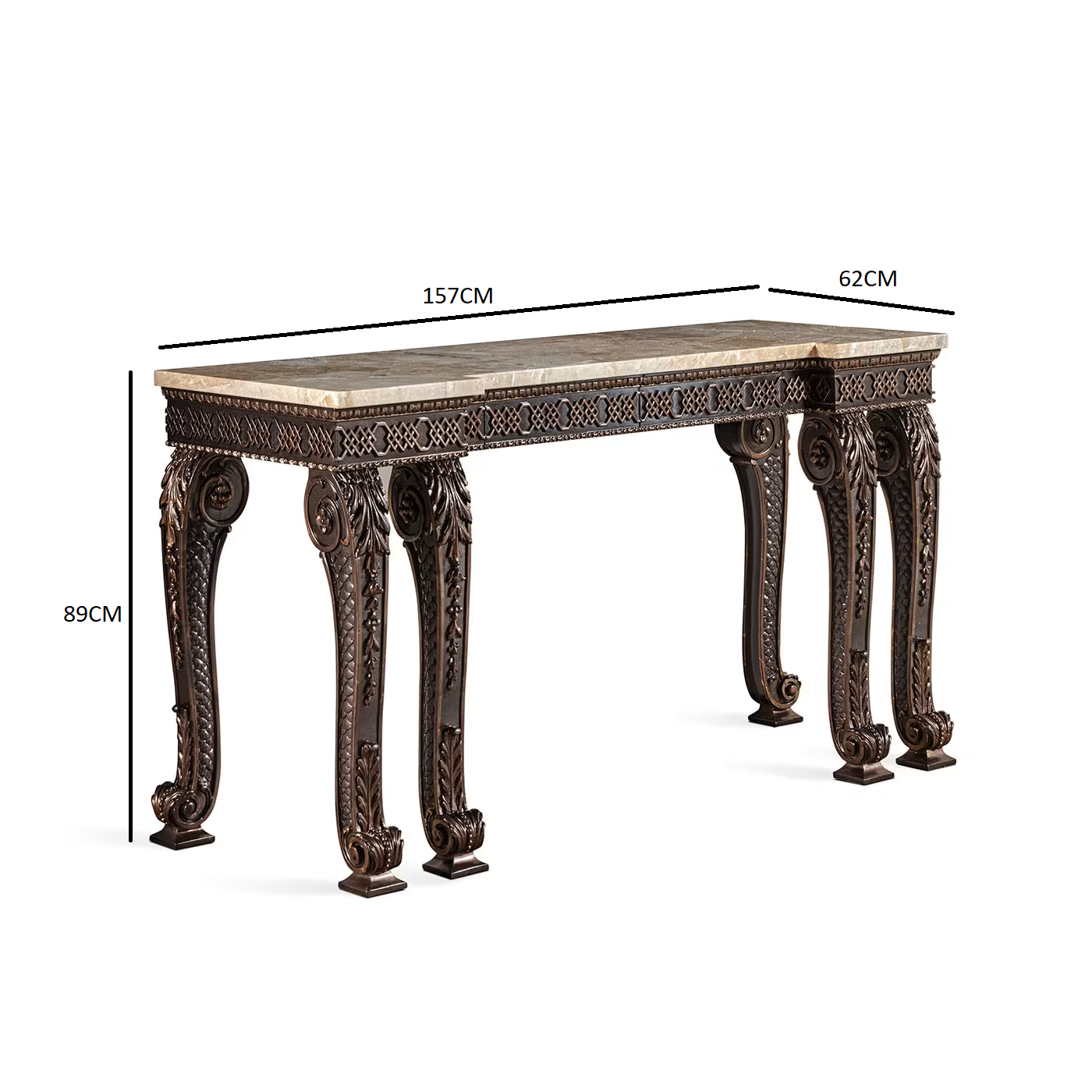 Bronze finishing console