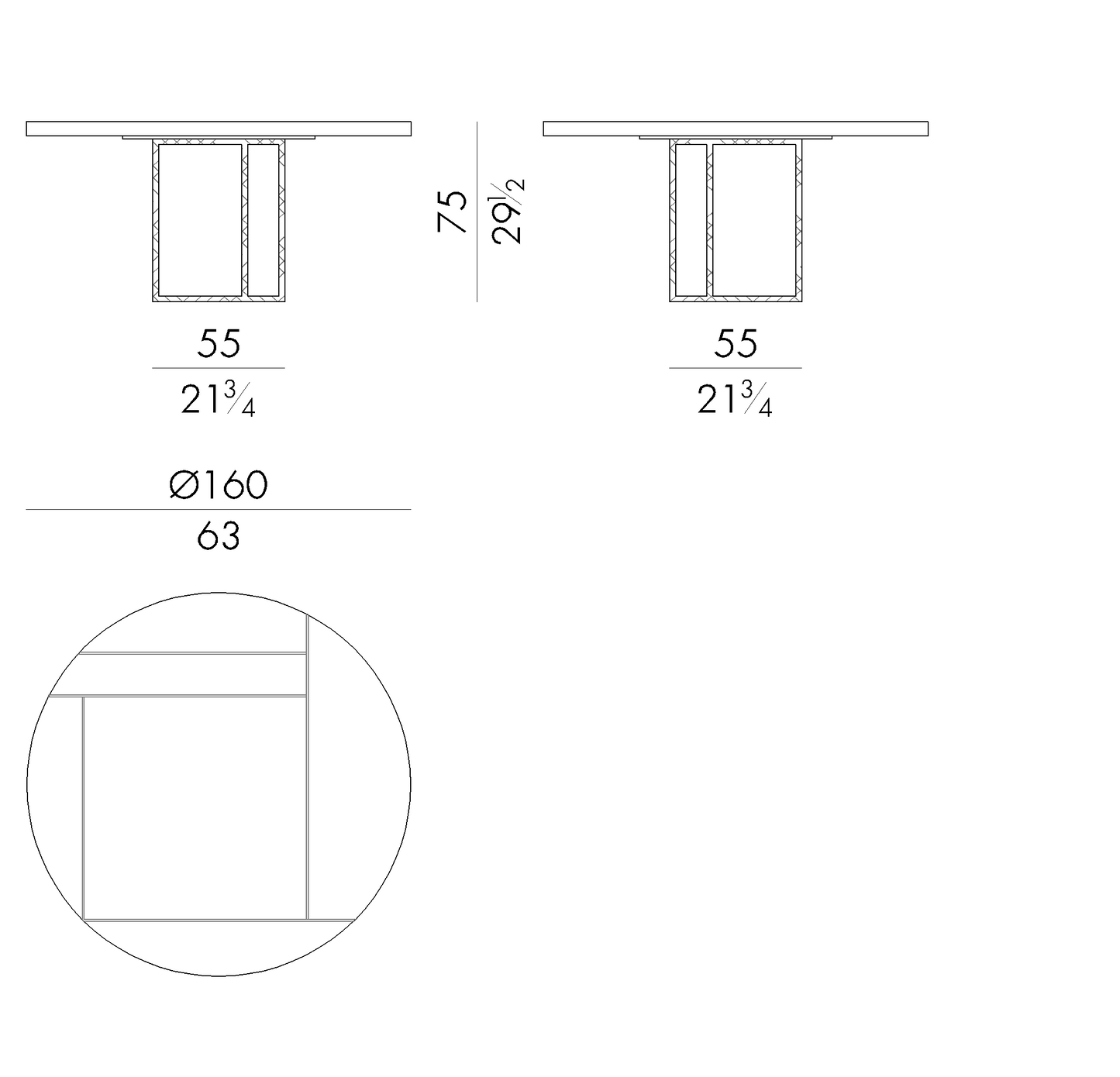 Luxury Round Metal Base Table