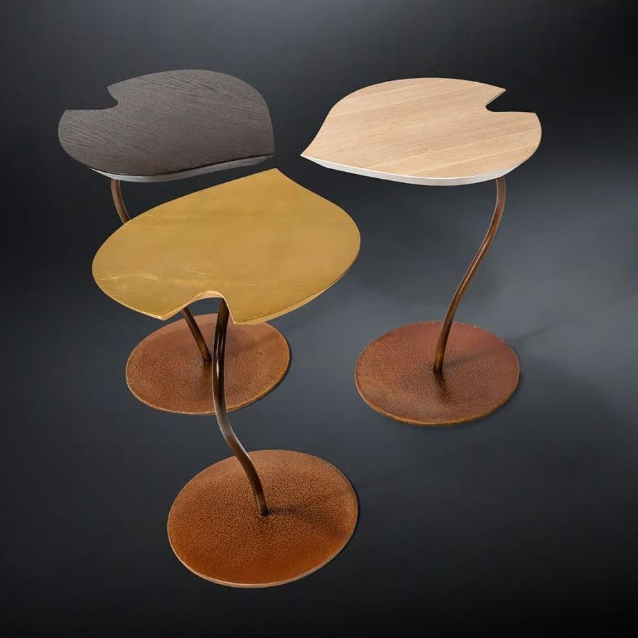 Gold leaf side table