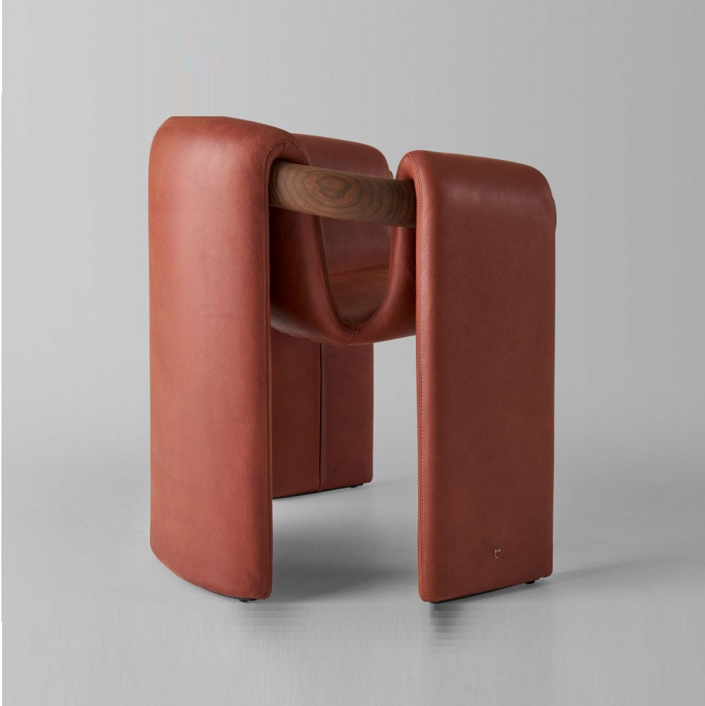 A chair with a unique design