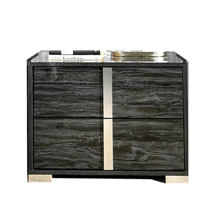 Alice Bed in Gloss Grey