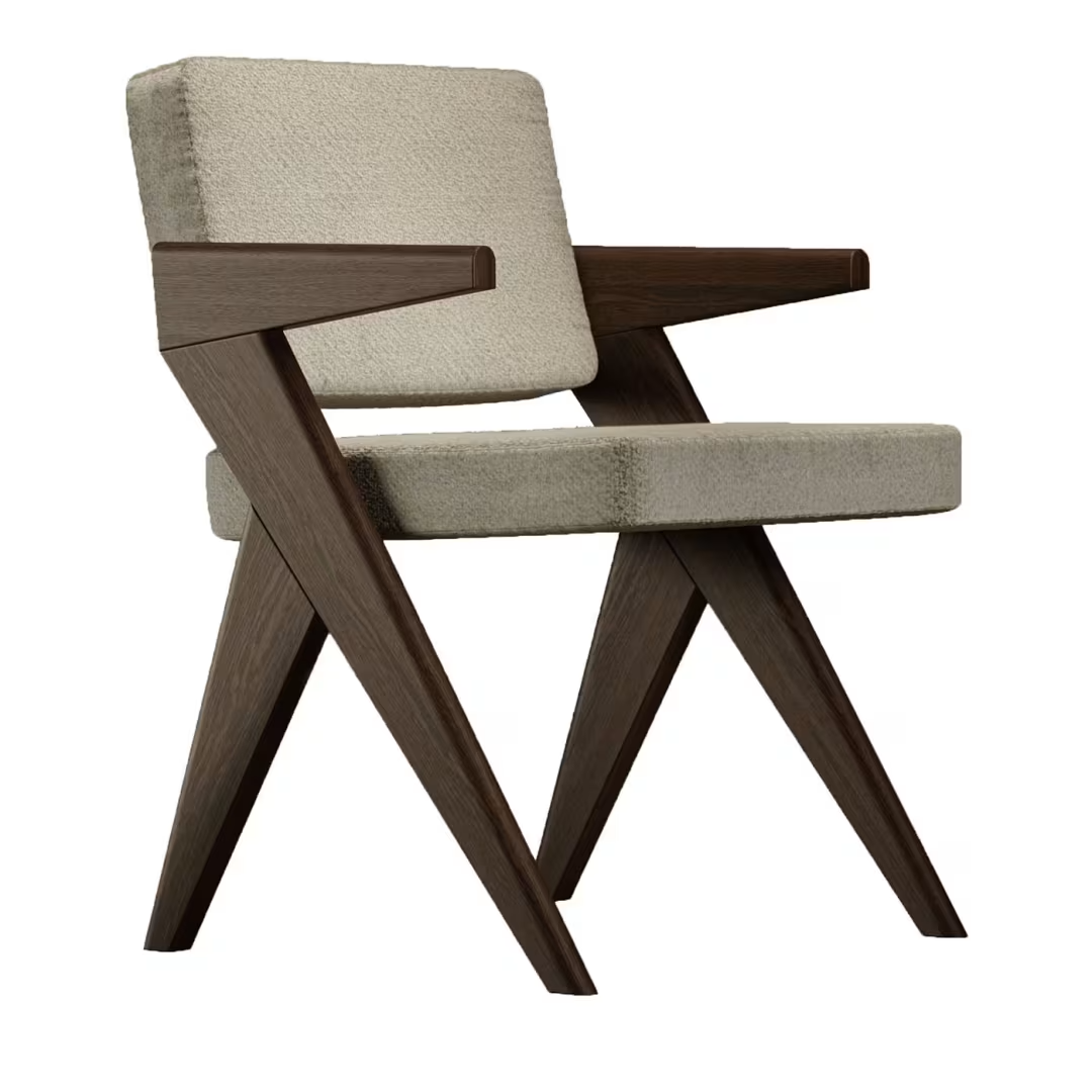 Souvenir white chevron chair
