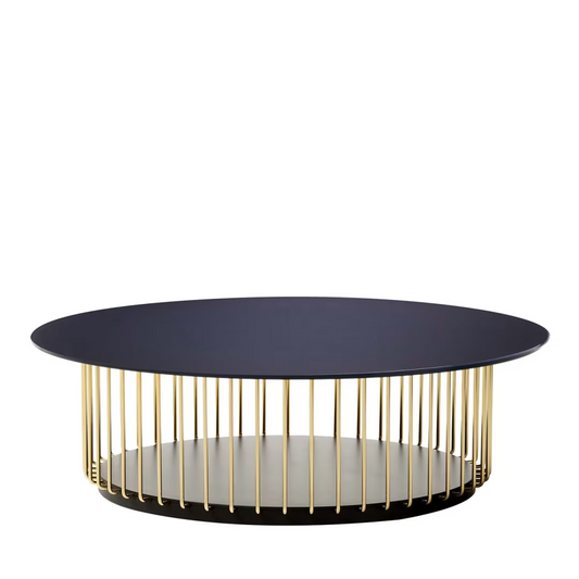 Etan blue and golden coffee table